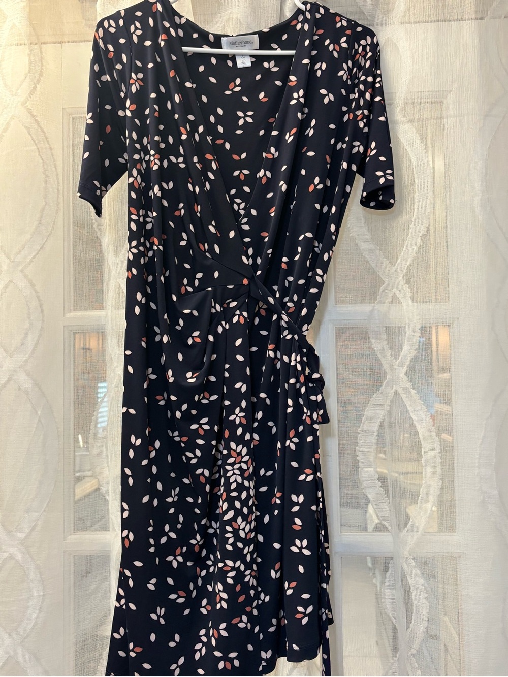 MOTHERHOOD MATERNITY WRAP DRESS